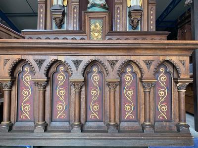 Altar style Gothic - style en Oak wood, France 19 th century ( Anno 1875 )