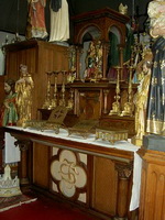 Altar style Gothic - style en Oak wood, Belgium 19th century