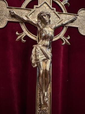 Altar - Cross style Gothic - Style en Bronze Gilt, Belgium  19 th century