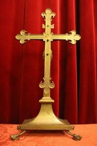 Altar - Cross style Gothic - style en Full Bronze, France 19th century
