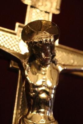 Altar - Cross style Gothic - style en Full Bronze / Polished and Varnished, France 19th century