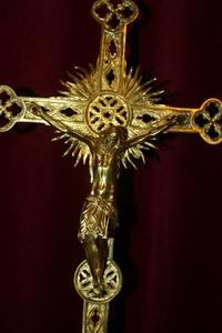 Altar - Cross Polished And Varnished.  style Gothic - style en bronze, France 19th century