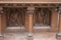 Altar + Upper-Part , Oak , Hand-Carved Reliefs , Bronze Tabernacle-Doors style Gothic - style en Oak Wood, Belgium  19th century ( anno 1865 )