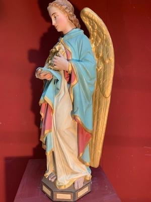 Angel style Gothic - style en Terra-Cotta polychrome, France 19th century ( anno 1890 )
