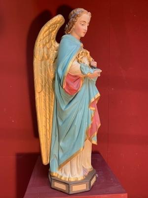 Angel style Gothic - style en Terra-Cotta polychrome, France 19th century ( anno 1890 )