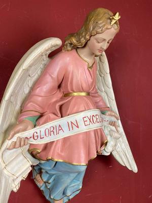 Angel style Gothic - Style en Plaster polychrome, Belgium 19th century