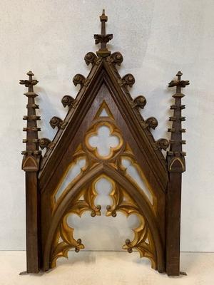 Architectural Element style Gothic - style en Oak wood, France 19th century