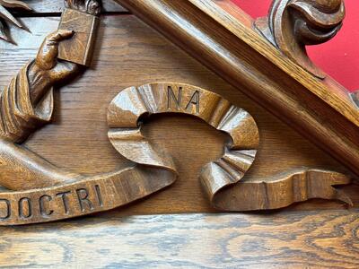 Architectural Ornament / Supraporte style Gothic - Style en Oak wood, Netherlands  19 th century ( Anno 1875 )