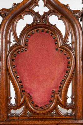 Bishop Seat style Gothic - Style en Oak Wood , Belgium  19 th century ( Anno 1875 )