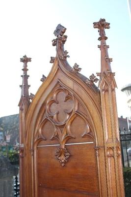 Bishop - Seat style Gothic - style en Oak wood, France 19th century