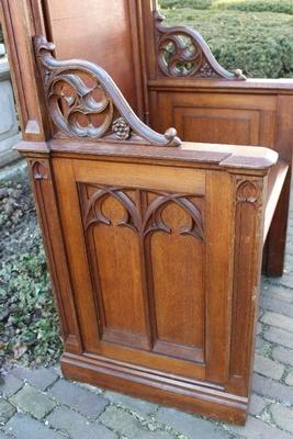 Bishop - Seat style Gothic - style en Oak wood, France 19th century
