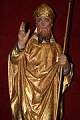 Bishop Statue  style Gothic - style en Terra-Cotta polychrome, France 19th century ( anno 1870 )