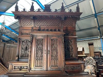 Cabinet  style Gothic - Style en Wood, France 19 th century