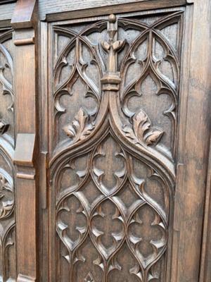 Cabinet  style Gothic - style en Wood, France 19 th century