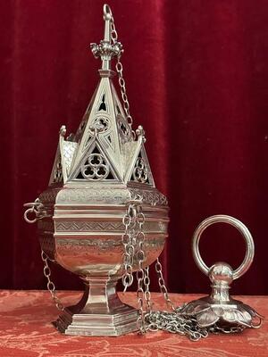 Censer style Gothic - Style en Full - Silver / Silver Marks Present / Polished & Varnished, Netherlands  1894