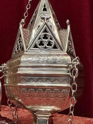 Censer style Gothic - Style en Full - Silver / Silver Marks Present / Polished & Varnished, Netherlands  1894