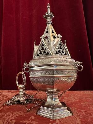 Censer style Gothic - Style en Full - Silver / Silver Marks Present / Polished & Varnished, Netherlands  1894