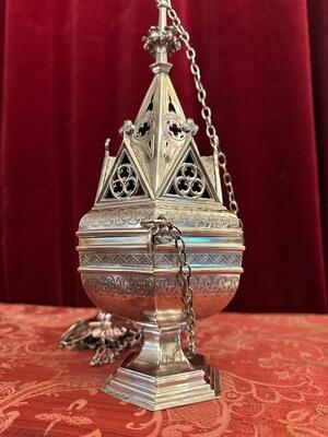 Censer style Gothic - Style en Full - Silver / Silver Marks Present / Polished & Varnished, Netherlands  1894