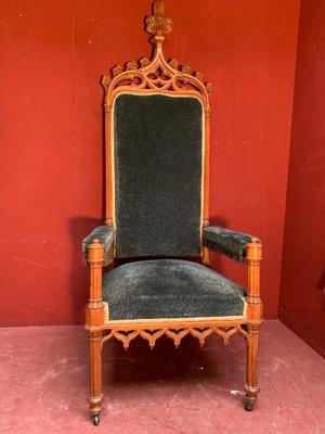 Chair style Gothic - Style en Walnut wood , France 19th century
