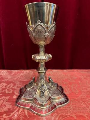 Chalice style Gothic - Style en Full - Silver / Silver Marks Present, France 19 th century ( Anno 1865 )