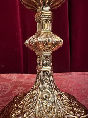 Chalice style Gothic - Style en Full - Silver Polished Varnished , France 19 th century ( Anno 1885 )