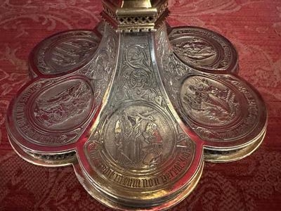 Chalice style Gothic - Style en Full - Silver, Belgium  19 th century ( Anno 1875 )