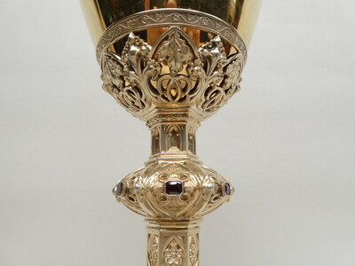Chalice  style Gothic - Style en Full - Silver / Enamel, Belgium  19 th century