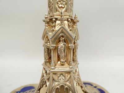 Chalice  style Gothic - Style en Full - Silver / Enamel, Belgium  19 th century