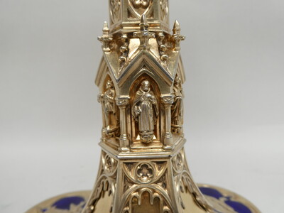 Chalice  style Gothic - Style en Full - Silver / Enamel, Belgium  19 th century