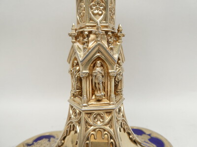 Chalice  style Gothic - Style en Full - Silver / Enamel, Belgium  19 th century