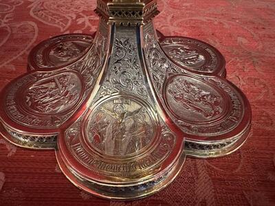 Chalice style Gothic - Style en Full - Silver / Polished & Varnished , Belgium  19th century anno 1875