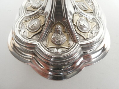 Chalice  style Gothic - Style en Full - Silver / Silver Marks Present, Belgium  19 th century
