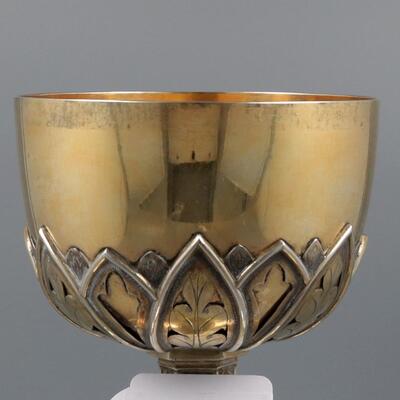 Chalice Expected ! More And Better Pictures Soon ! Silversmith : W.N.M. Van Hooft (1897-1918) style Gothic Style en Silver / Stones, 'S-Hertogenbosch / Netherlands  19th Century