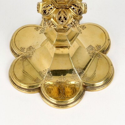 Chalice Expected Soon ! style Gothic - Style en Silver 800 / 1000, Belgium  19 th century
