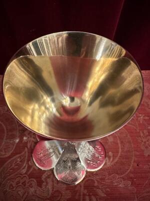 Chalice Full Silver  style Gothic - Style en Full - Silver Polished Varnished , Belgium  1909