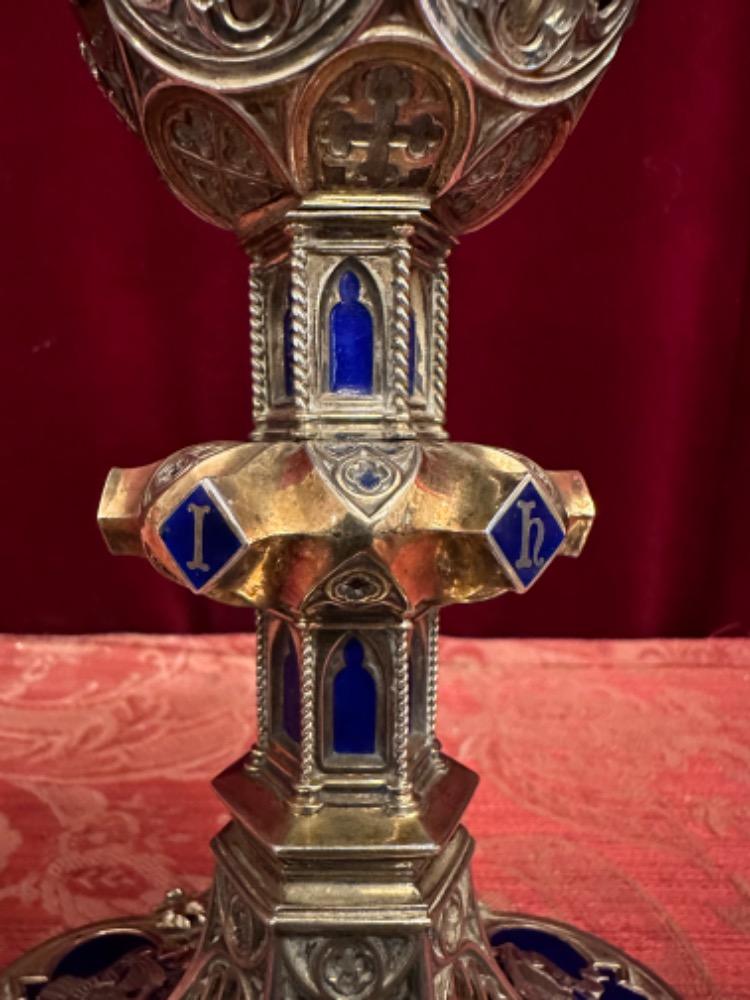 1 Gothic - Style Chalice Need To Be Cleaned.  Multiple Diamonds On The Base !