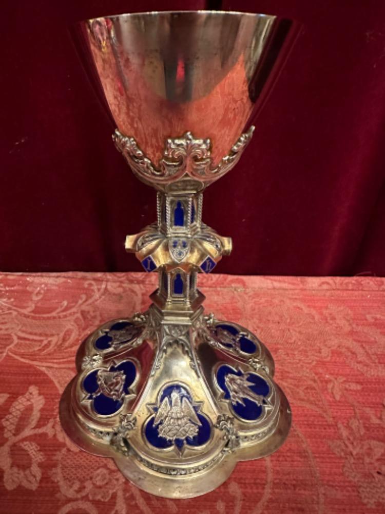 1 Gothic - Style Chalice Need To Be Cleaned.  Multiple Diamonds On The Base !