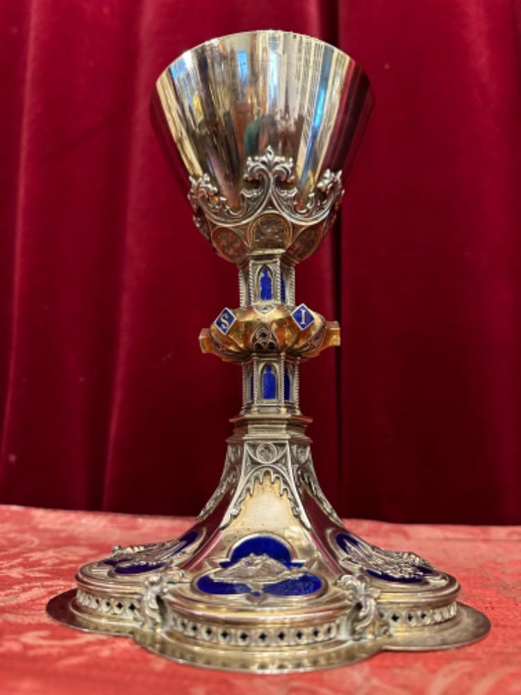 1 Gothic - Style Chalice Need To Be Cleaned.  Multiple Diamonds On The Base !