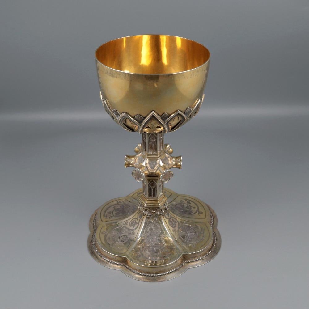 1 Gothic Style Chalice Silversmith : W.N.M. Van Hooft (1897-1918)