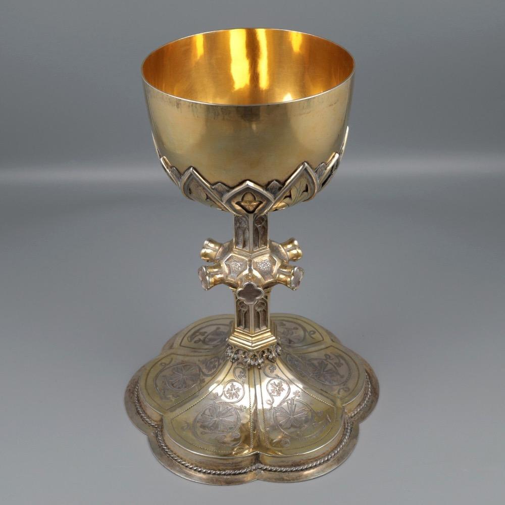 1 Gothic Style Chalice Silversmith : W.N.M. Van Hooft (1897-1918)