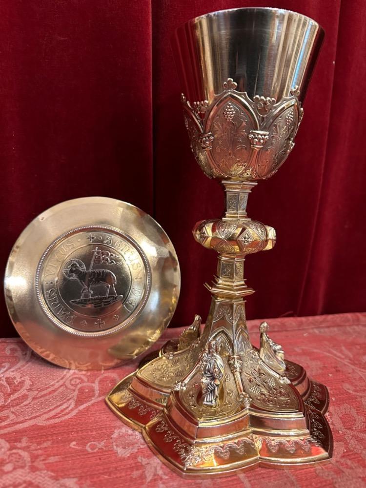 1 Gothic - Style Chalice With Original Paten