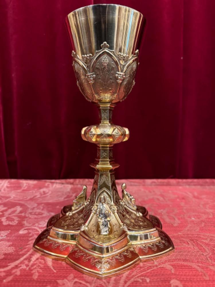 1 Gothic - Style Chalice With Original Paten