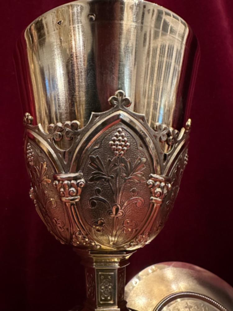 1 Gothic - Style Chalice With Original Paten