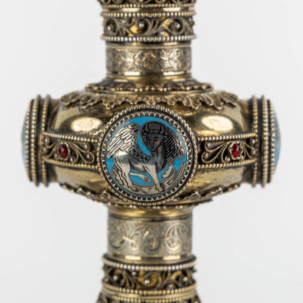 1 Gothic - Style Chalice With Original Paten & Spoon.