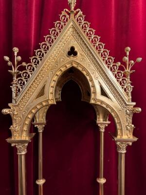 Chapel style Gothic - Style en Brass / Bronze / Polished and Varnished, Belgium  19 th century ( Anno 1885 )