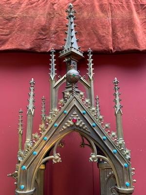 Chapel & Tabernacle  style Gothic - style en Bronze / Gilt / Stones, France 19th century ( anno 1875 )