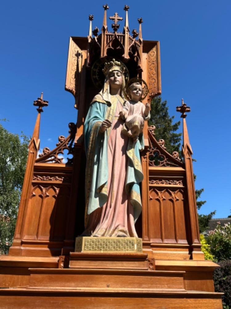 1 Gothic - Style Chapel With St. Mary & Child.