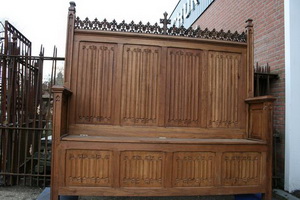 Choir Seat style Gothic - Style en Oak Wood , Belgium  19 th century
