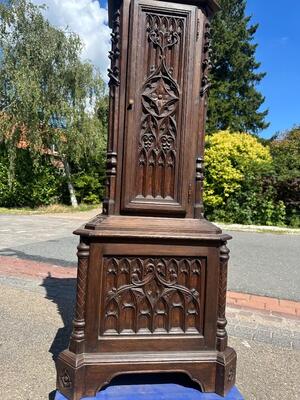 1 Gothic - style Clock Case Made By J.D. Jeager Meubelen Eeklo Belgium
