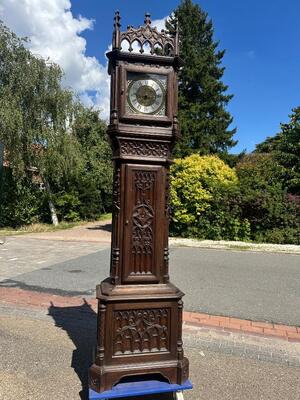 1 Gothic - style Clock Case Made By J.D. Jeager Meubelen Eeklo Belgium
